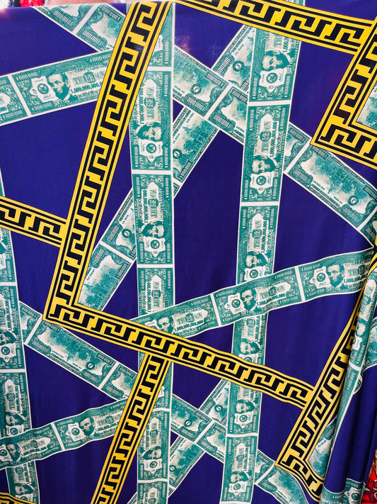 New fashion brand design print on Poly spandex 4-way stretch 58/60” Sold by the YD. Ships Worldwide from Los Angeles California USA.