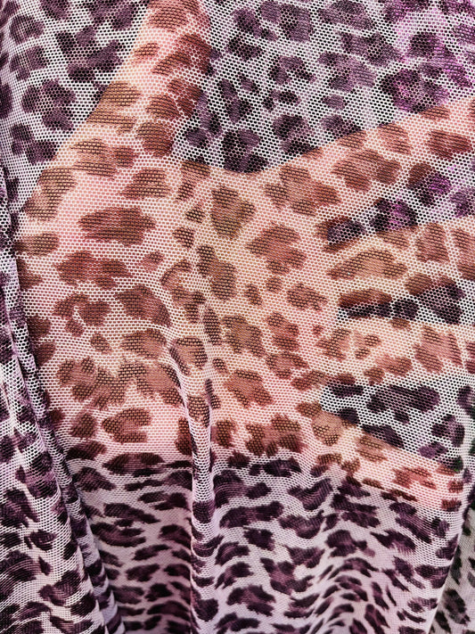 New Exotic leopard design print on great quality of nylon power mesh 4-way stretch 58/60” Sold by the YD. Ships Worldwide from Los Angeles
