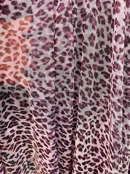 New Exotic leopard design print on great quality of nylon power mesh 4-way stretch 58/60” Sold by the YD. Ships Worldwide from Los Angeles