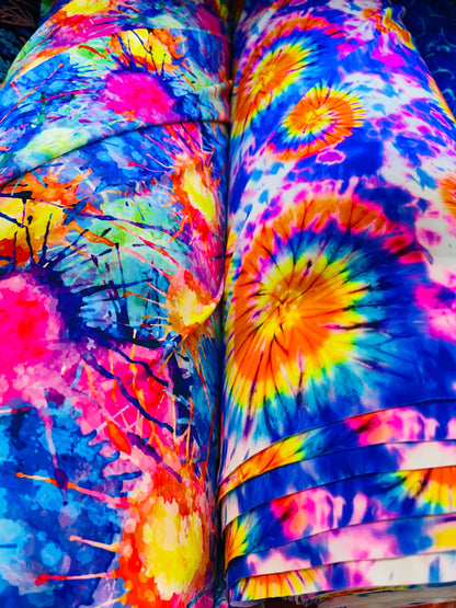 New abstract design Tie dye nylon spandex best quality in the market 4-way stretch 58/60” Sold by the YD. Ships Worldwide from Los Angeles
