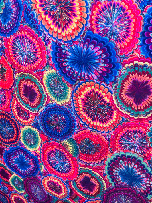 New modern abstract design multicolor print on best quality of nylon spandex 4-way stretch 58/60” Sold by the YD. Ships Worldwide from L.A