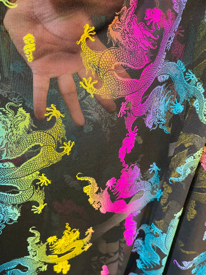 Exotic Dragon design print on Great quality of power mesh 4-way stretch 58/60” Sold by the YD. Ships Worldwide from Los Angeles California