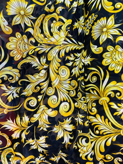 New Victoria design print on best quality of nylon power mesh 4-way stretch 58/60” Sold by the YD. Ships Worldwide from Los Angeles CA