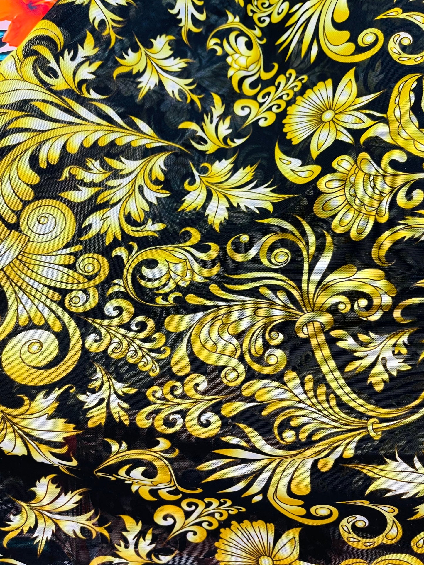 New Victoria design print on best quality of nylon power mesh 4-way stretch 58/60” Sold by the YD. Ships Worldwide from Los Angeles CA