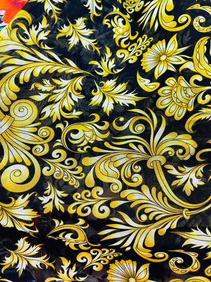 New Victoria design print on best quality of nylon power mesh 4-way stretch 58/60” Sold by the YD. Ships Worldwide from Los Angeles CA
