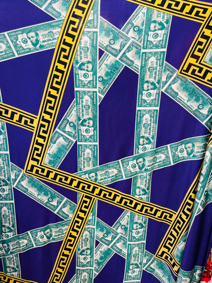 New fashion brand design print on Poly spandex 4-way stretch 58/60” Sold by the YD. Ships Worldwide from Los Angeles California USA.