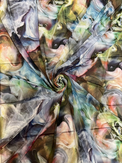 New Modern Abstract design multicolor print on great quality of nylon spandex 4-way stretch 58/60” Sold by the YD. Ships Worldwide from L.A