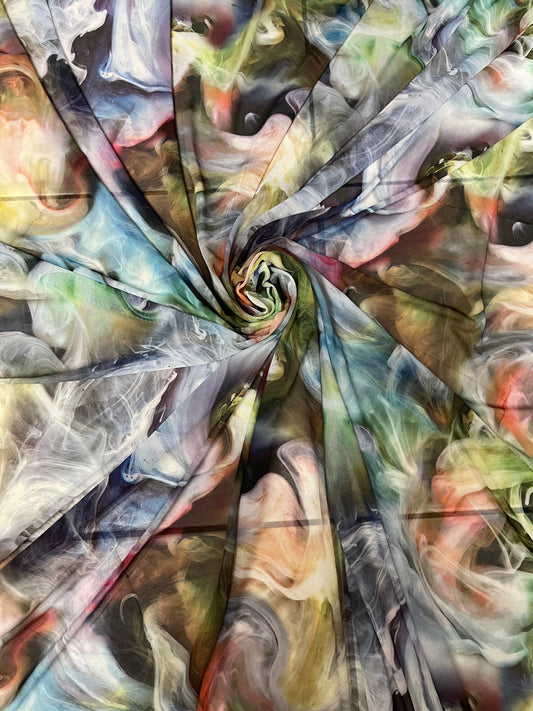 New Modern Abstract design multicolor print on great quality of nylon spandex 4-way stretch 58/60” Sold by the YD. Ships Worldwide from L.A