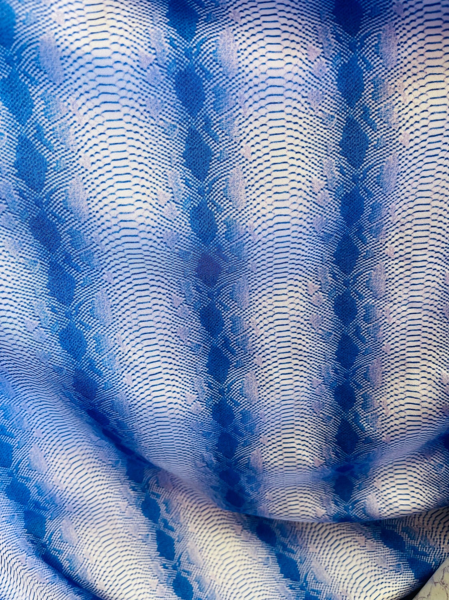 Exotic snake design sapphire 2tone print on great quality of nylon spandex 4-way stretch 58/60” Sold by the YD. Ships Worldwide from L.A CA