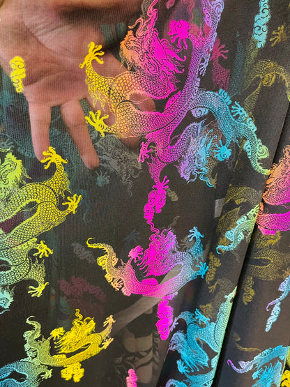 Exotic Dragon design print on Great quality of power mesh 4-way stretch 58/60” Sold by the YD. Ships Worldwide from Los Angeles California