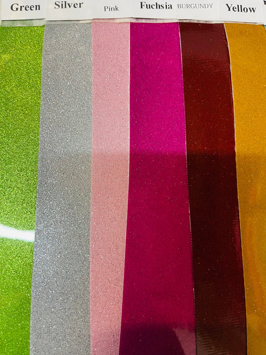 New Glitter vinyl quality leather PU & PVC metallic vinyl non stretch 58/60” Sold by the YD. Ships Worldwide from Los Angeles California