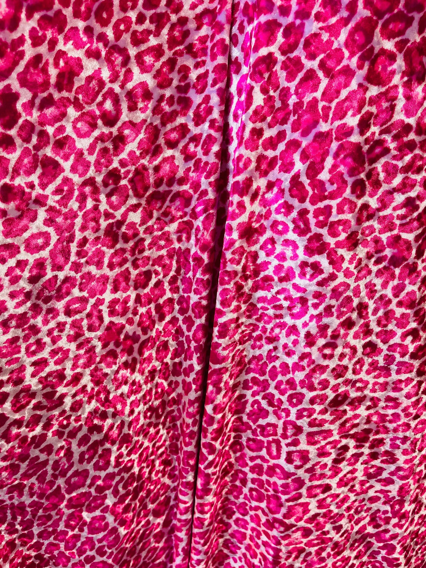 New Exotic Cheetah design pink color print on great quality of stretch velvet 4-way stretch 58/60” Sold by the YD. Ships Worldwide from L. A