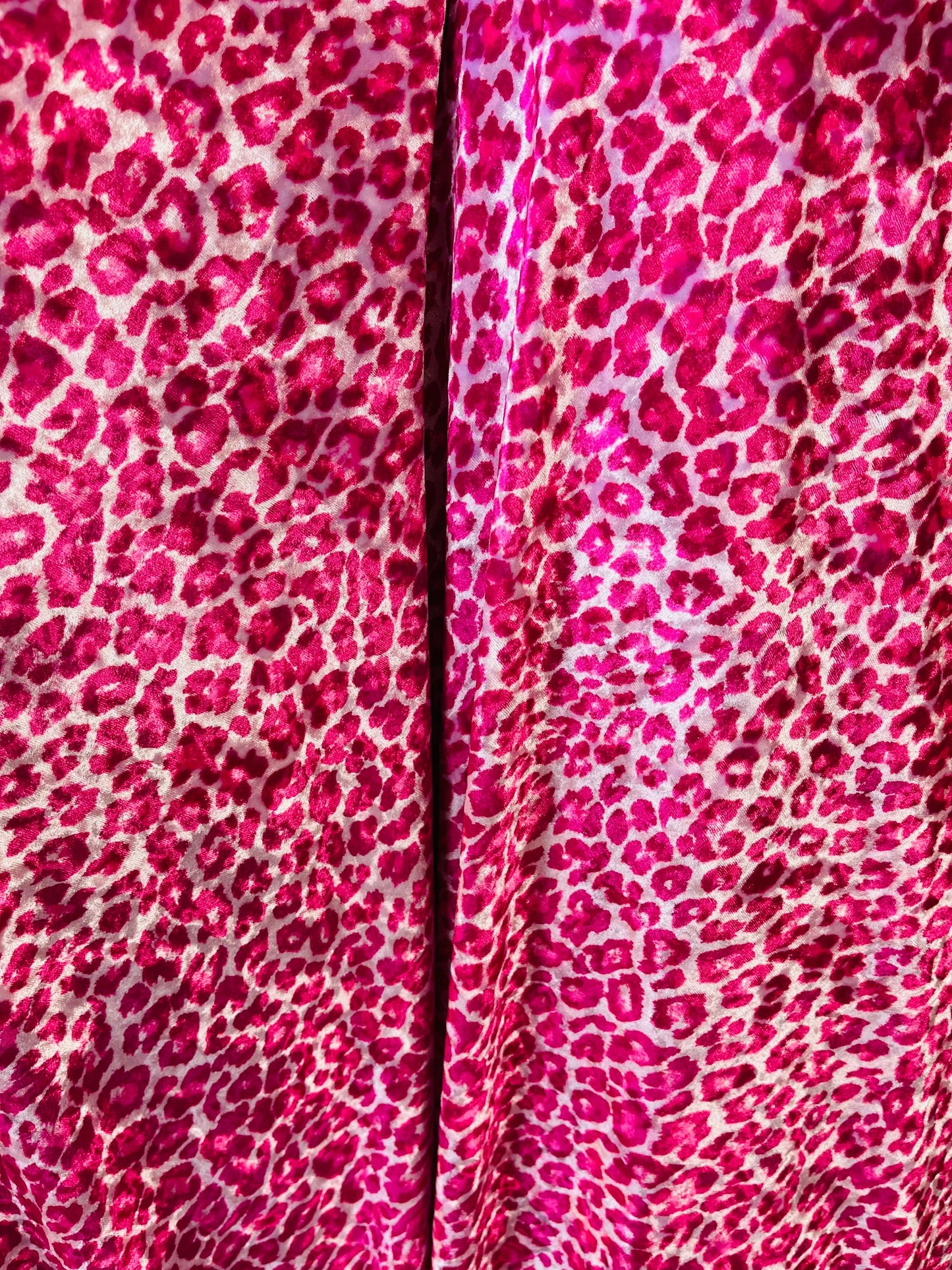 New Exotic Cheetah design pink color print on great quality of stretch velvet 4-way stretch 58/60” Sold by the YD. Ships Worldwide from L. A