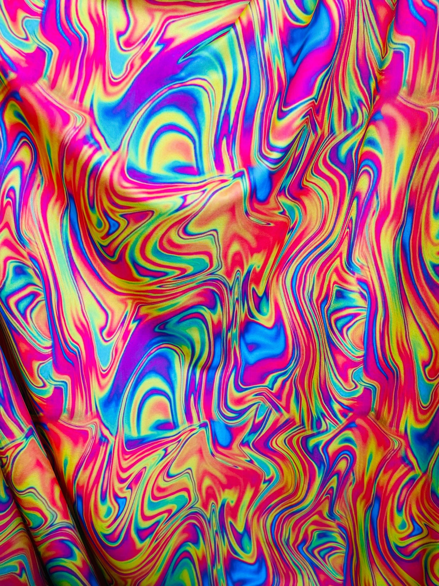 New abstract design lava multicolor print on great quality of nylon spandex 4-way stretch 58/60” Sold by the YD. Ships Worldwide from L.A CA