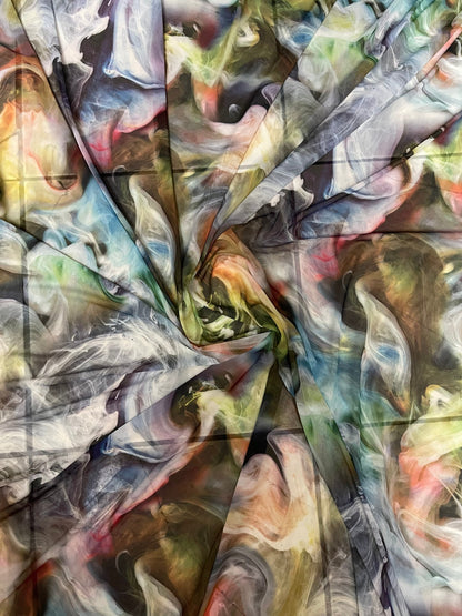 New Modern Abstract design multicolor print on great quality of nylon spandex 4-way stretch 58/60” Sold by the YD. Ships Worldwide from L.A