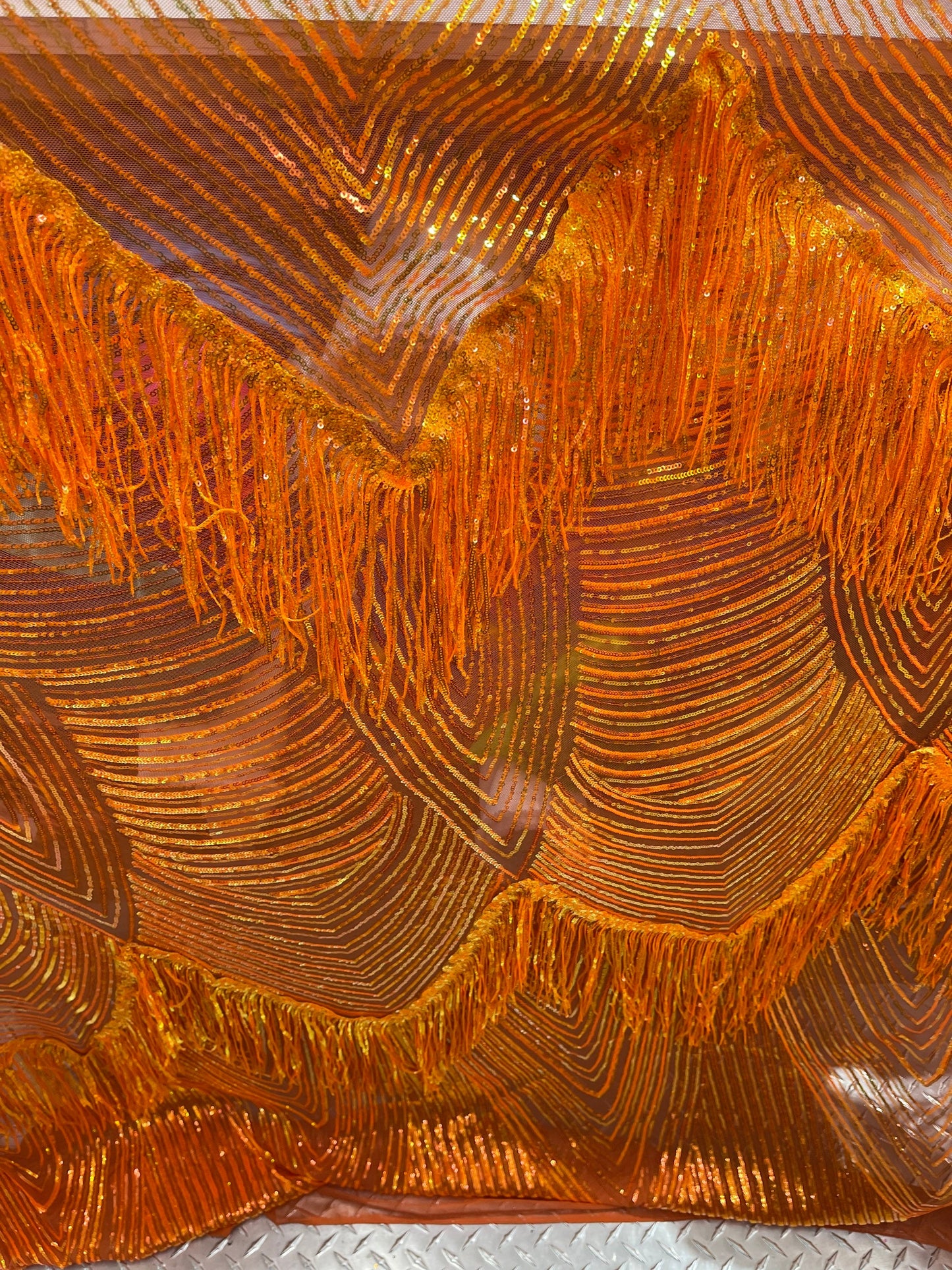 New Sexy Luxury Hanging sequins Bella design 2-way stretch 58/60” Sold by the YD. Ships worldwide from Los Angeles California USA.