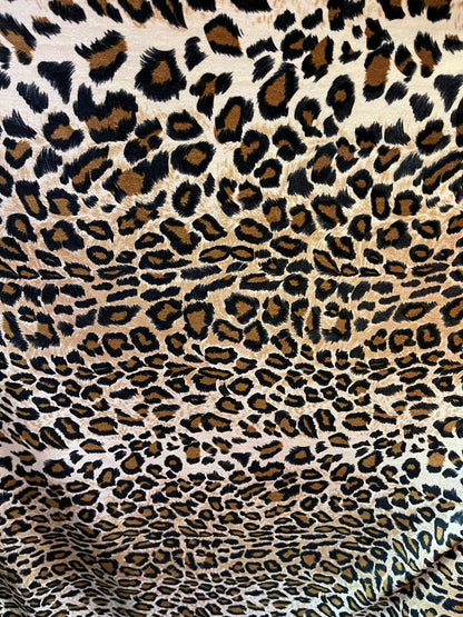 Leopard design Exotic animal print on great quality of stretch velvet 4-way stretch 58/60” Sold by the YD. Ships Worldwide from Los Angeles