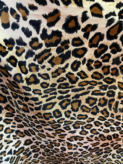 Leopard design Exotic animal print on great quality of stretch velvet 4-way stretch 58/60” Sold by the YD. Ships Worldwide from Los Angeles