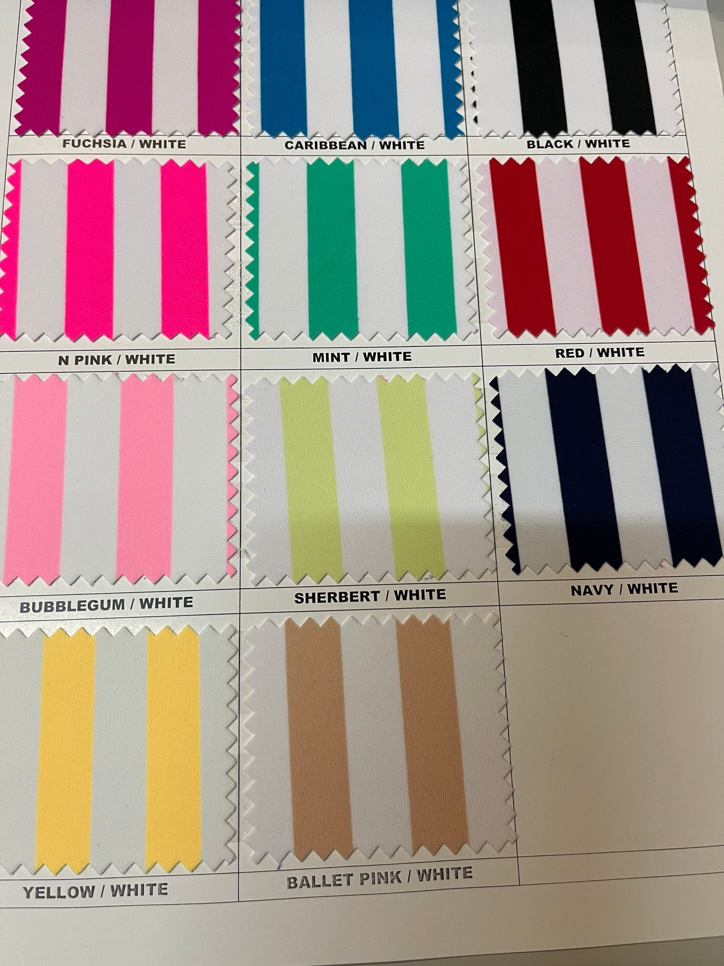 Stripe design 1/2” print on great quality of nylon spandex 4-way stretch 58/60” Sold by the YD. Ships Worldwide from Los Ángeles California