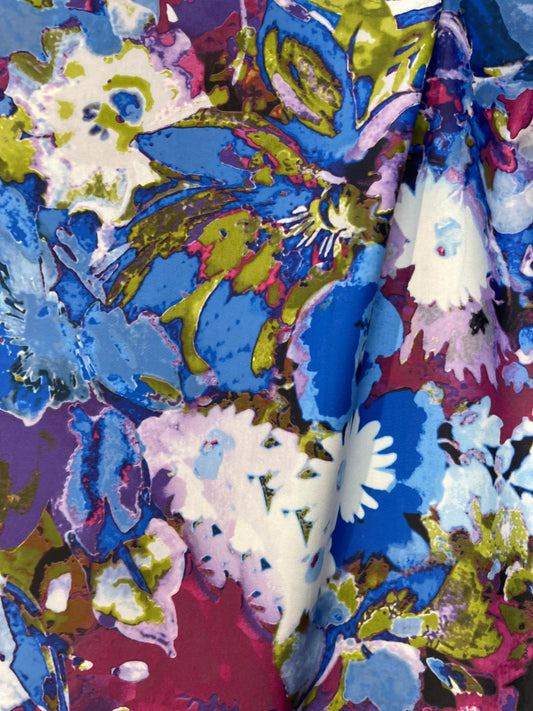 New abstract design multicolor print on great quality of Nylon Spandex 4-way stretch 58/60” Sold by the YD. Ships Worldwide from Los Angeles