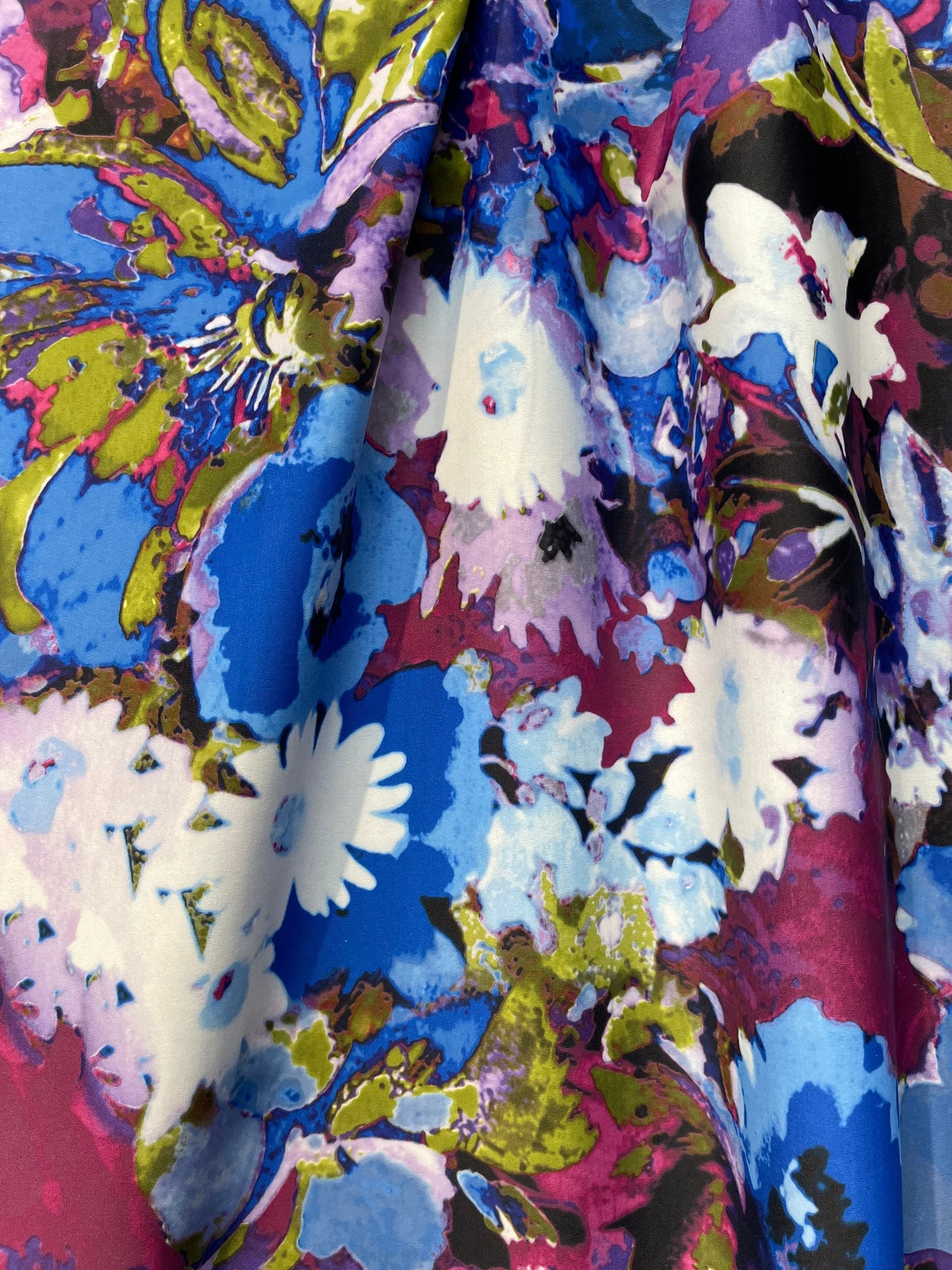 New abstract design multicolor print on great quality of Nylon Spandex 4-way stretch 58/60” Sold by the YD. Ships Worldwide from Los Angeles