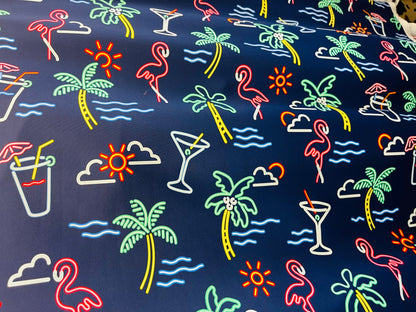 New Tropical palms design print on great quality of nylon spandex 4-way stretch 58/60” Sold by the YD. Ships Worldwide from Los Angeles.