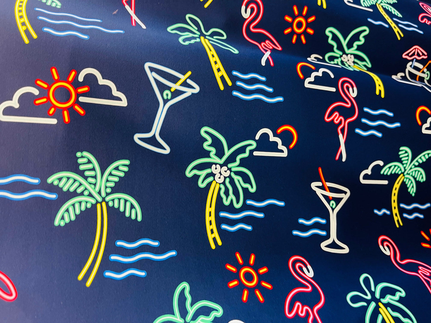 New Tropical palms design print on great quality of nylon spandex 4-way stretch 58/60” Sold by the YD. Ships Worldwide from Los Angeles.