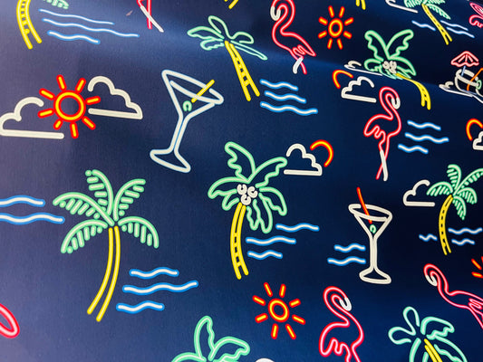 New Tropical palms design print on great quality of nylon spandex 4-way stretch 58/60” Sold by the YD. Ships Worldwide from Los Angeles.