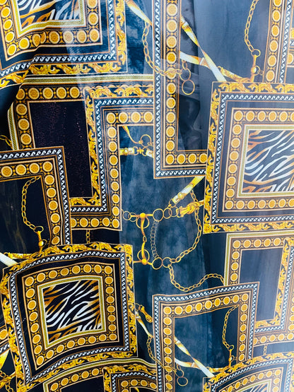 New brand fashion design print on great quality of poly mesh 4-way stretch see through fabric 58/60” Sold by the YD. Ships Worldwide