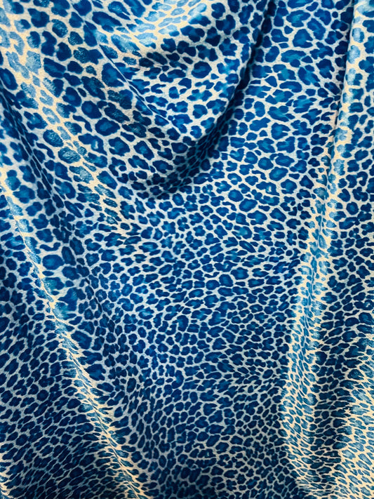 New Exotic cheetah design print on best quality of stretch velvet 4-way stretch 58/60” Sold by the YD. Ships Worldwide from Los Angeles cali