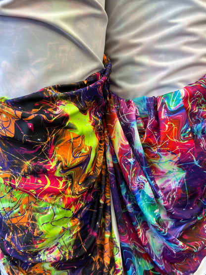 New Modern abstract design print on best quality of nylon spandex 4-way stretch 58/60” Sold by the YD. Ships worldwide from Los Angeles Cali
