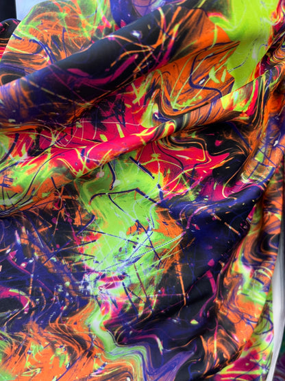 New Modern abstract design print on best quality of nylon spandex 4-way stretch 58/60” Sold by the YD. Ships worldwide from Los Angeles Cali