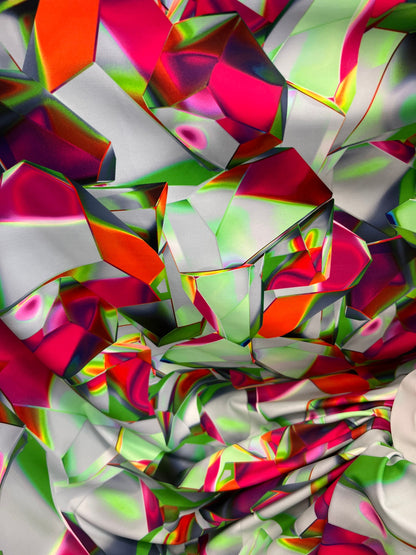 New Modern 3D abstract design print on best quality of nylon spandex 4-way stretch 58/60” Sold by the YD. Ships worldwide from Los Angeles