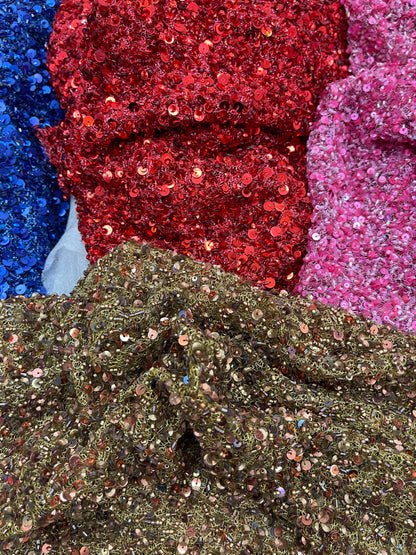Luxury Beaded France lace all over fashion fabrics 54/55” Sold by the YD. Ships Worldwide from Los Angeles California USA.