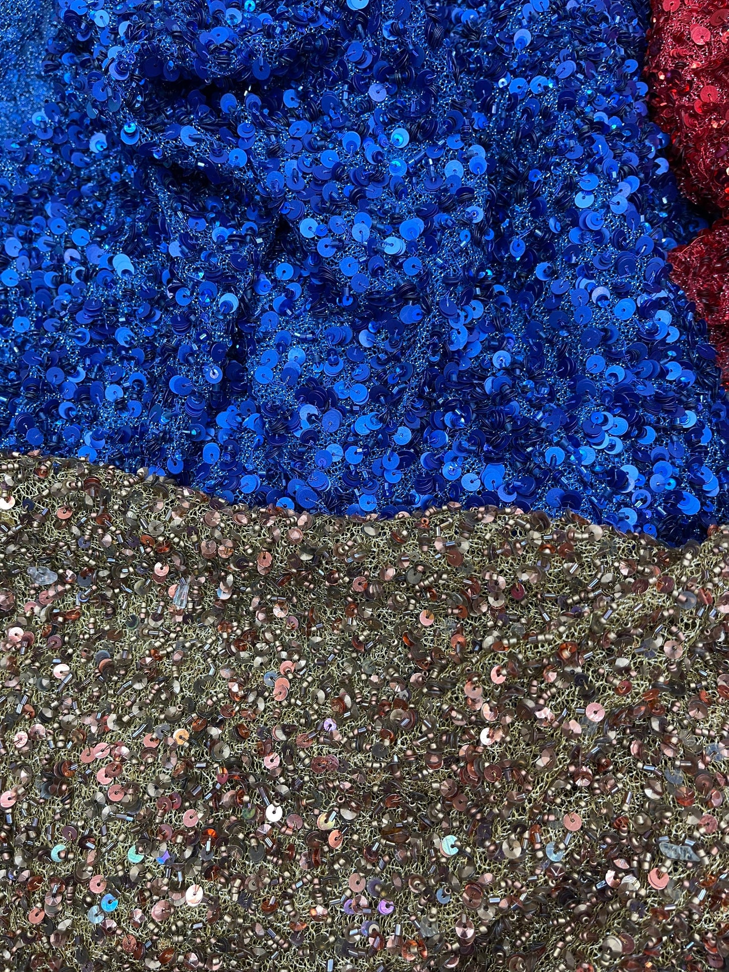 Luxury Beaded France lace all over fashion fabrics 54/55” Sold by the YD. Ships Worldwide from Los Angeles California USA.
