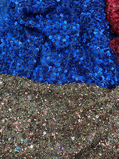 Luxury Beaded France lace all over fashion fabrics 54/55” Sold by the YD. Ships Worldwide from Los Angeles California USA.