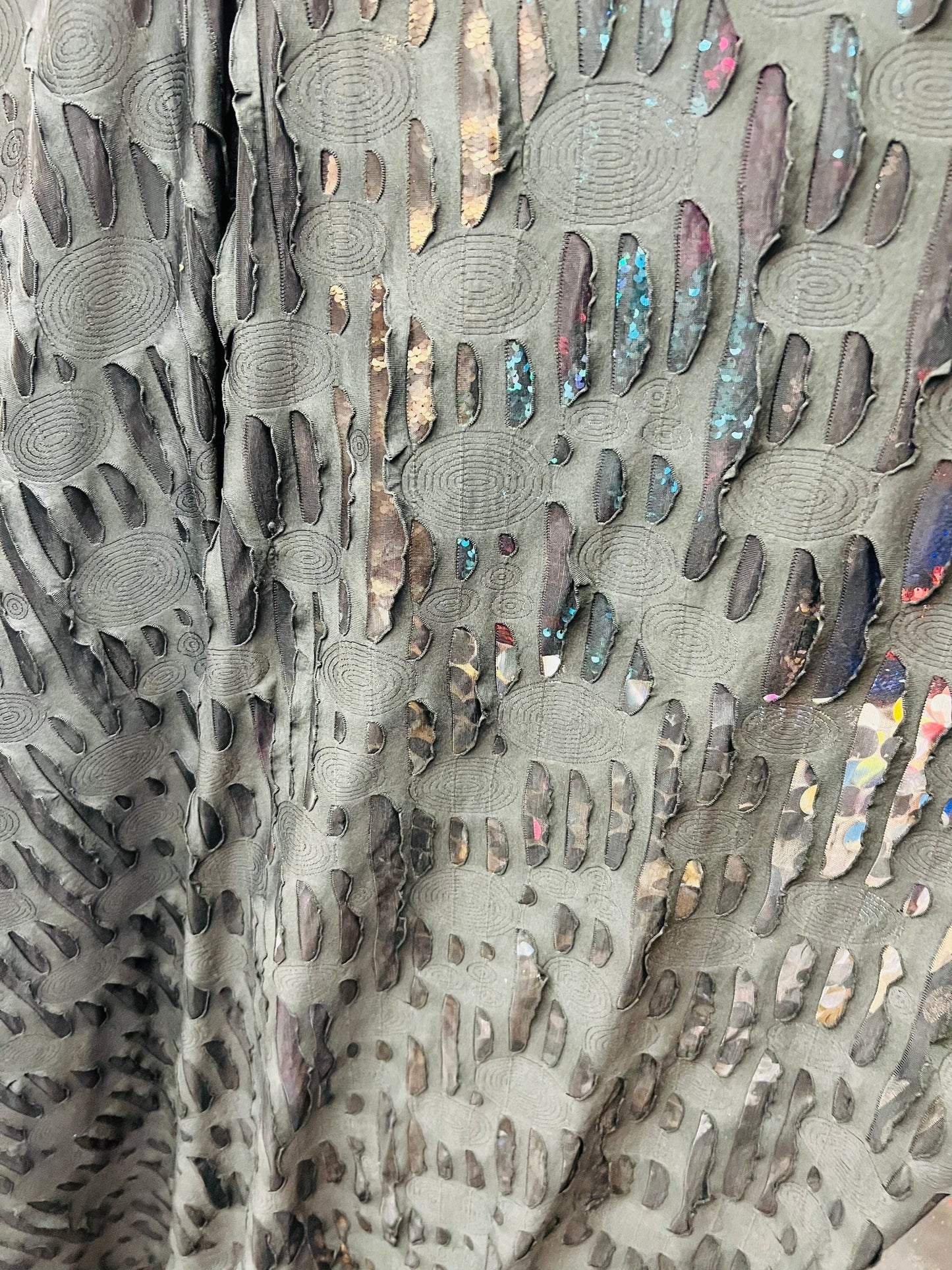 New Mummy design tie dye poly spandex 2-way stretch 58/60” Sold by the YD. Ships Worldwide from Los Angeles California USA.