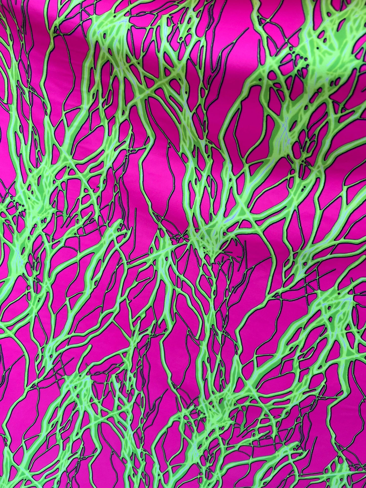 Thunderbolt design print on great quality of nylon spandex  without foil 4-way spandex 4-way stretch 58/60” Sold by the YD. Ships worldwide