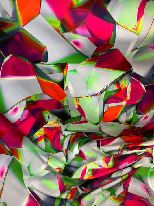 New Modern 3D abstract design print on best quality of nylon spandex 4-way stretch 58/60” Sold by the YD. Ships worldwide from Los Angeles