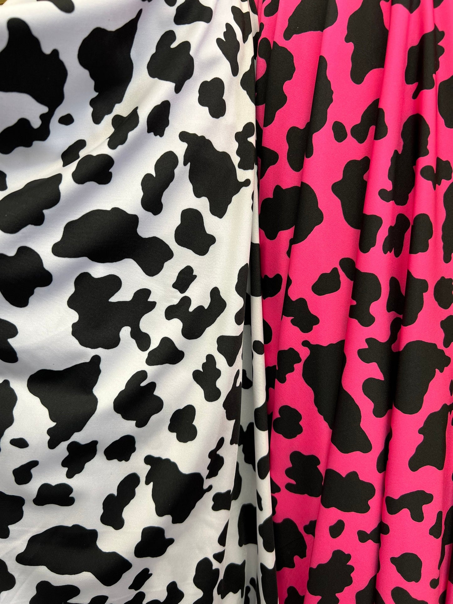 Exotic Cow design print on nylon spandex 4-way stretch medium weight 58/60” Sold by the YD. Ships worldwide from Los Angeles California USA.