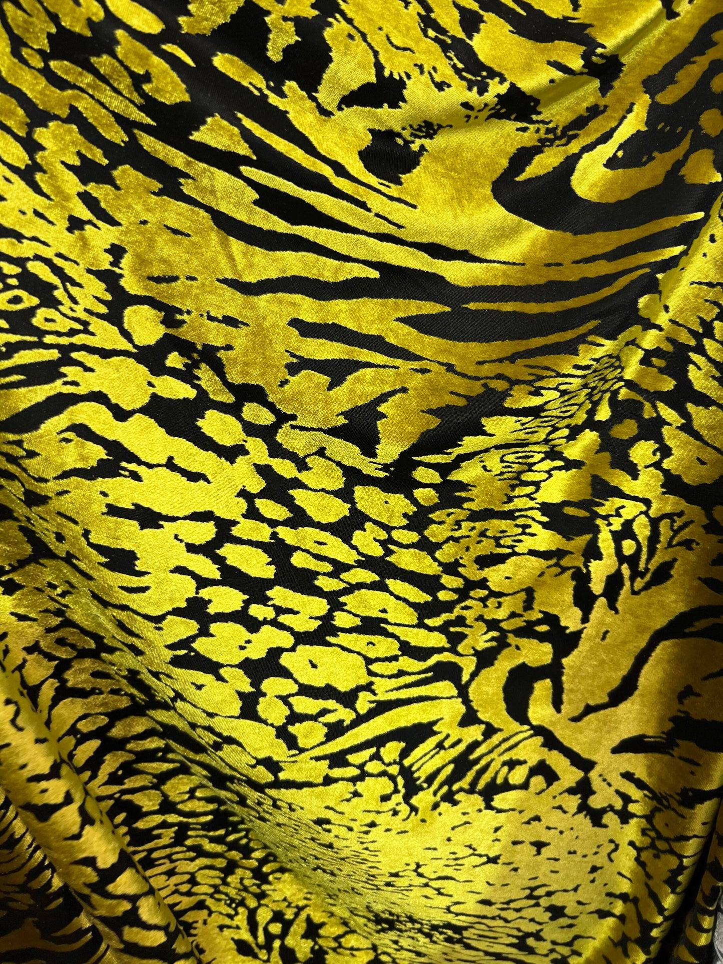 New Exotic animal print design on burnout luxury stretch velvet 4-way stretch 58/60” Sold by the YD. Ships Worldwide from Los Angeles  Calif