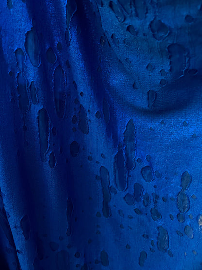 Mummy design sapphire poly spandex 4-way stretch 58/60” Sold by the YD. Ships Worldwide from Los Angeles California USA