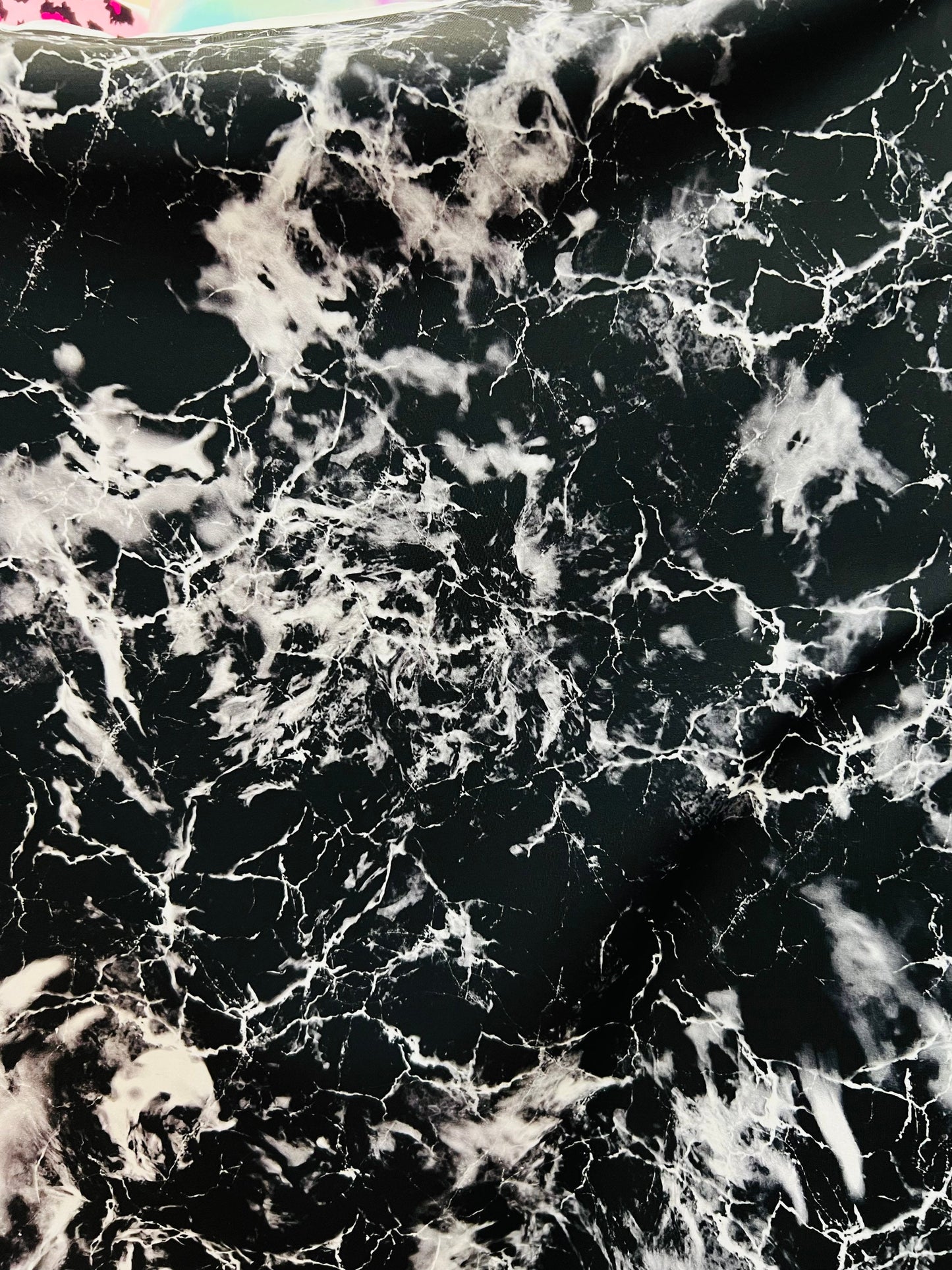 New abstract Marble design Black/white print on best quality of nylon spandex 4-way stretch 58/60” Sold by the YD. Ships worldwide from Los