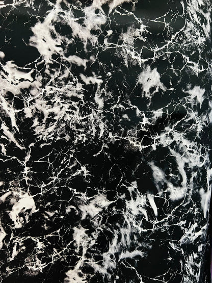 New abstract Marble design Black/white print on best quality of nylon spandex 4-way stretch 58/60” Sold by the YD. Ships worldwide from Los