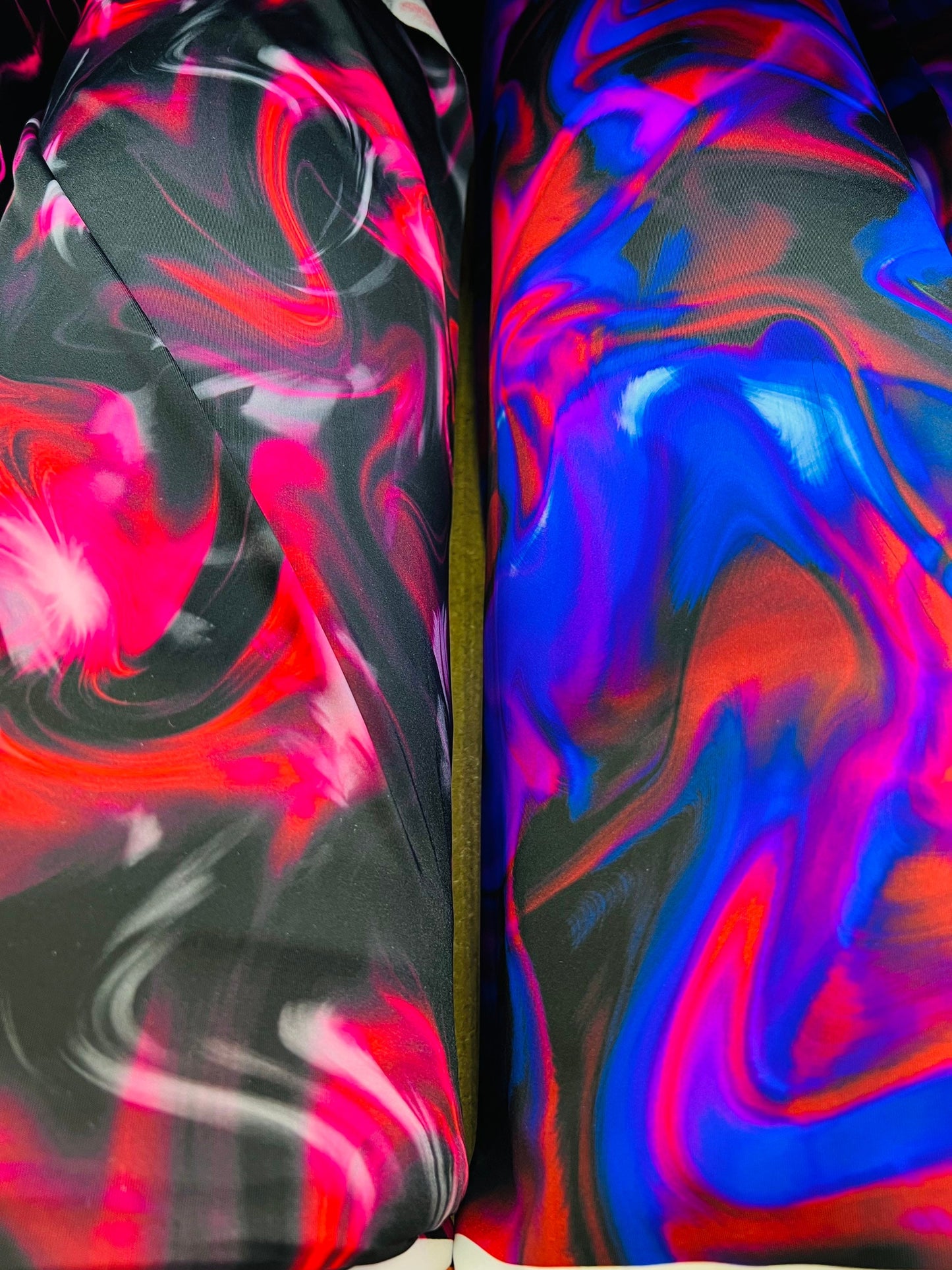 New abstract design print on great quality of nylon spandex 4-way stretch 58/60” Sold by the YD. Ships Worldwide from Los Angeles California