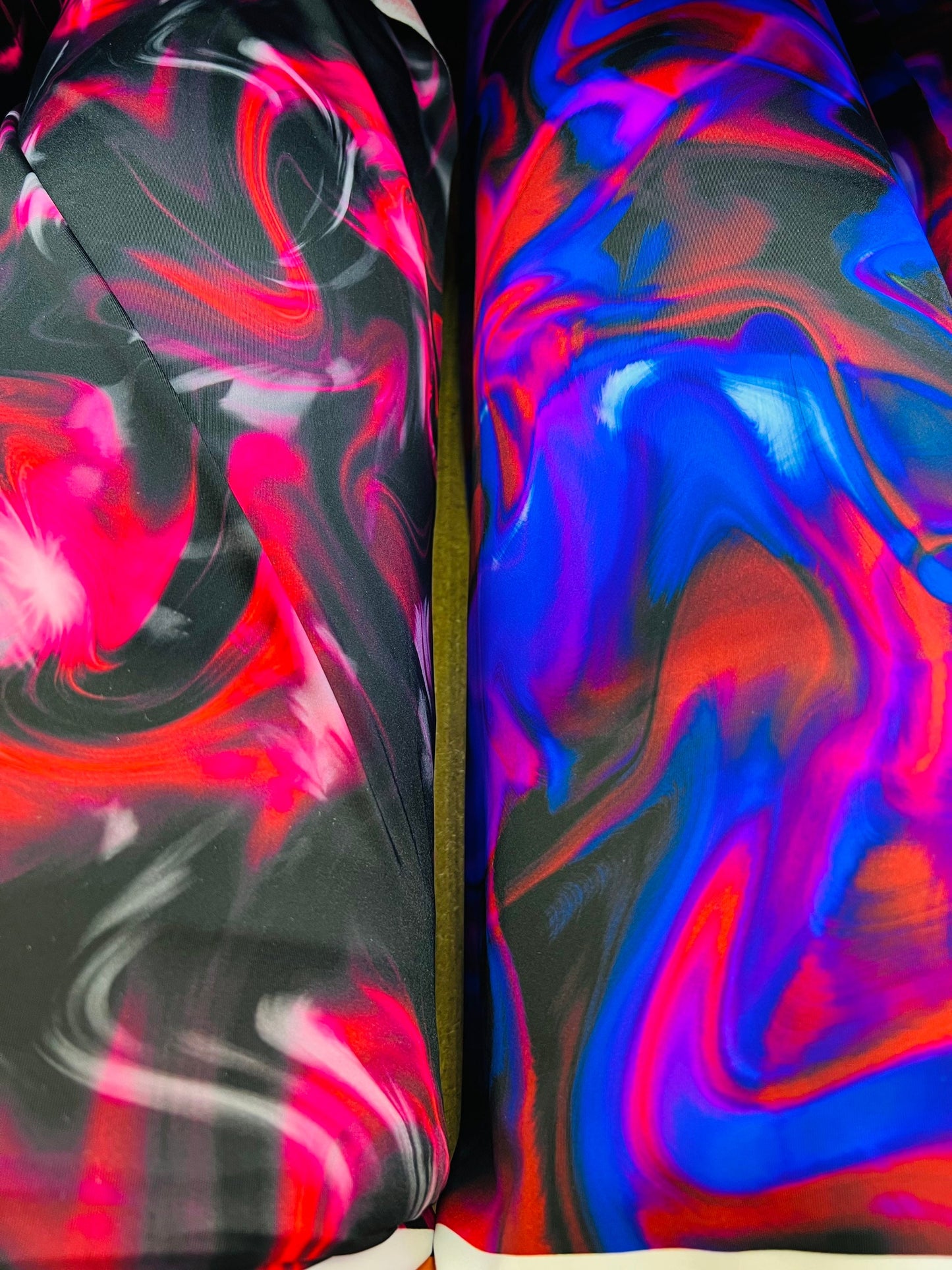 New abstract design print on great quality of nylon spandex 4-way stretch 58/60” Sold by the YD. Ships Worldwide from Los Angeles California