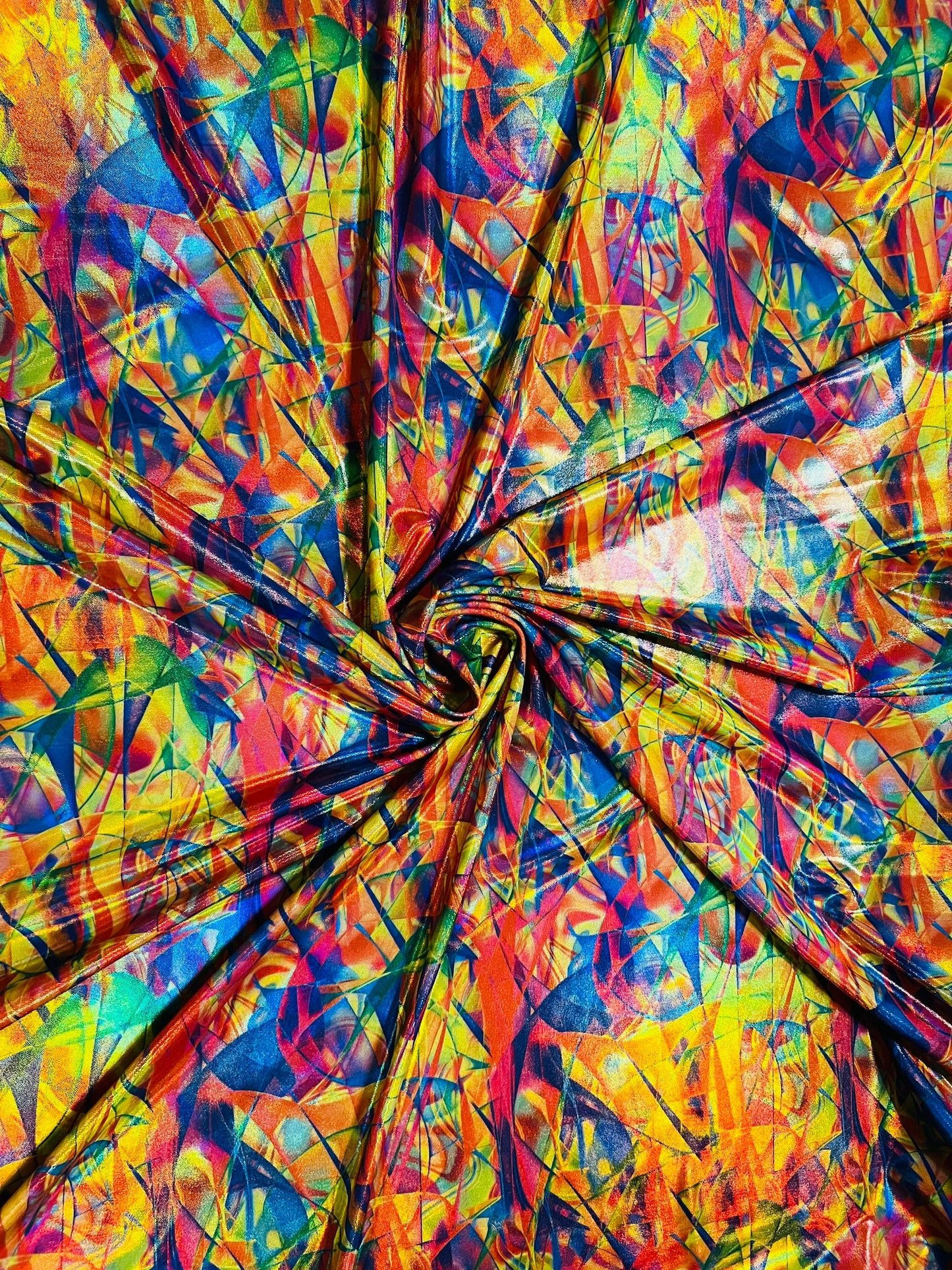 Pollock design hologram nylon spandex 4-way stretch 58/60” Sold by the YD. Ships Worldwide from Los Ángeles California USA