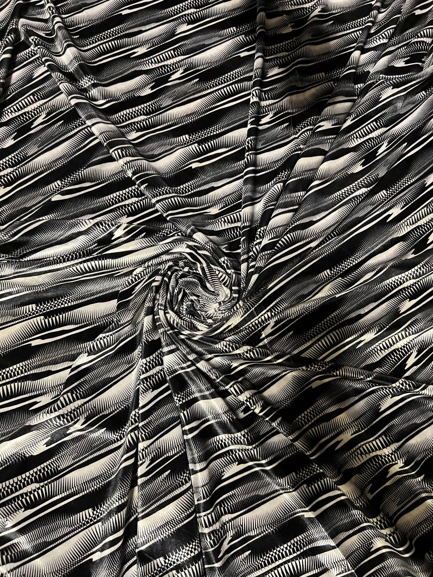 Modern abstract design print on best quality 4-way stretch 58/60”