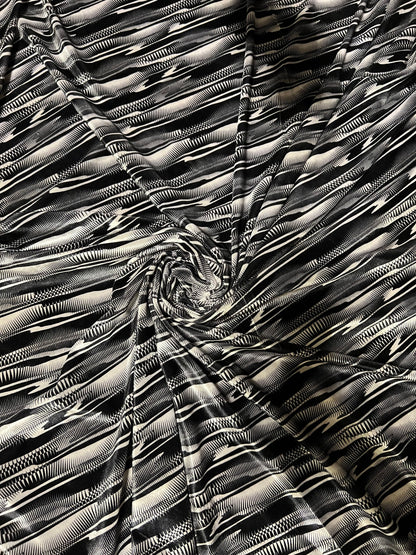Modern abstract design print on best quality 4-way stretch 58/60”