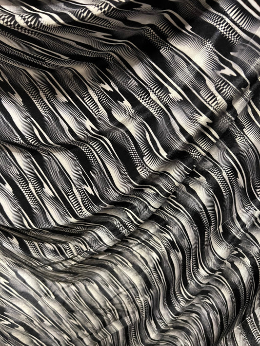 Modern abstract design print on best quality 4-way stretch 58/60”